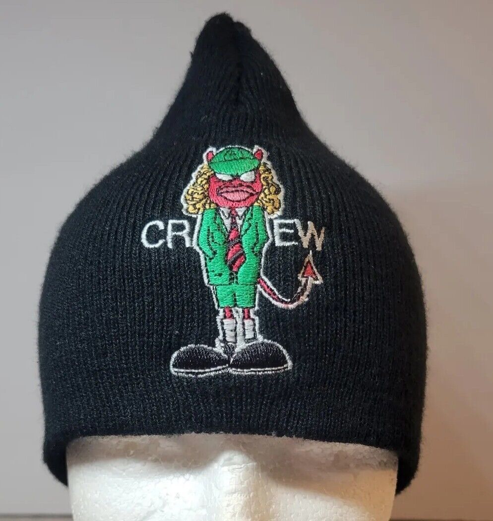 Rare Ac/dc 1996 Ballbreaker Tour Crew Beanie Hat Angus Young Embroidered Vintage