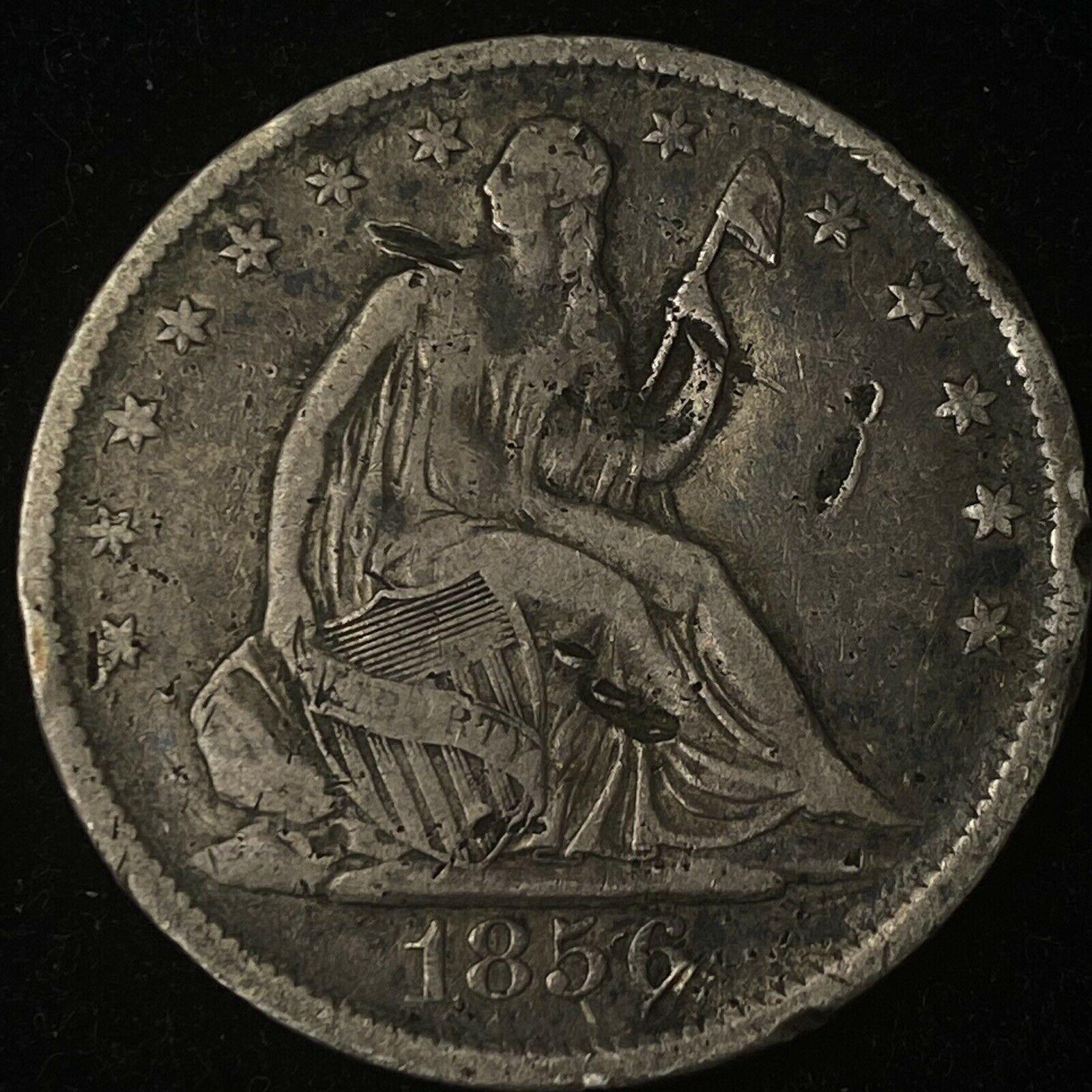 1856 Seated Liberty Half Dollar - Fine Details