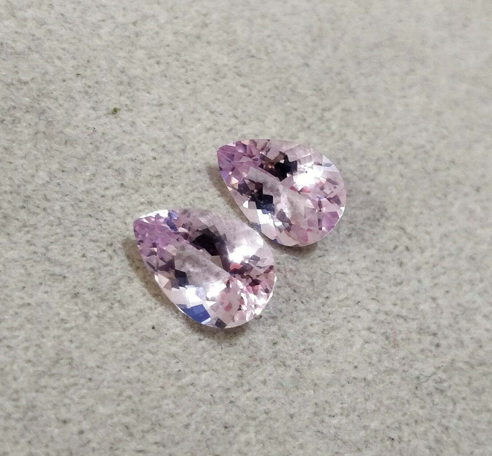 3.60 Ct Pear Matched Pair Natural Pink Morganite Clean Gemstones Loose Morganite