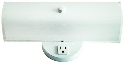 2 Bulb Bathroom Vanity Light Fixture Wall Mount With Plug-in Outlet, White