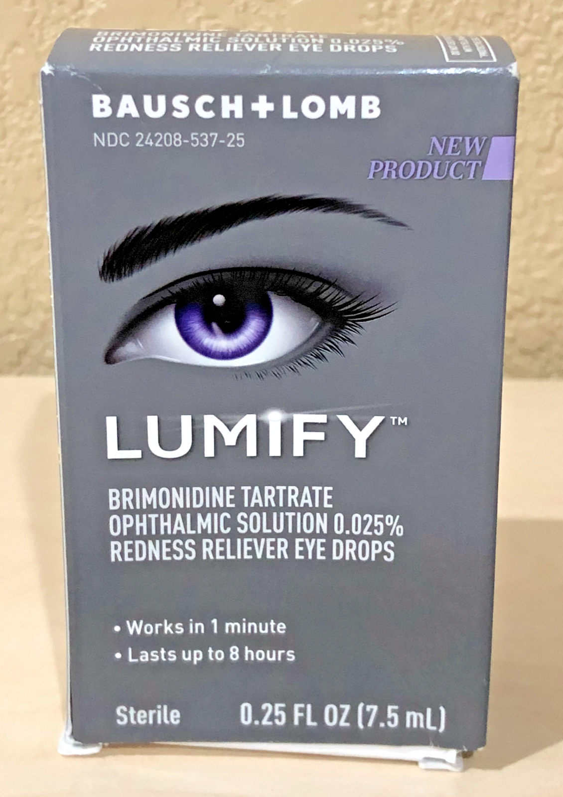 Lumify Redness Reliever Eye Drops 0.25 Oz (7.5ml) Brand New>free Shipping!