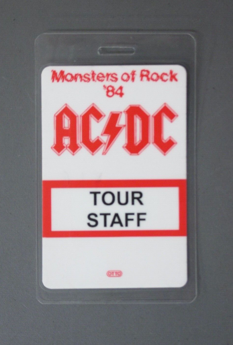 Ac/dc Backstage Pass Laminated Monsters Of Rock '84 Tour Staff !