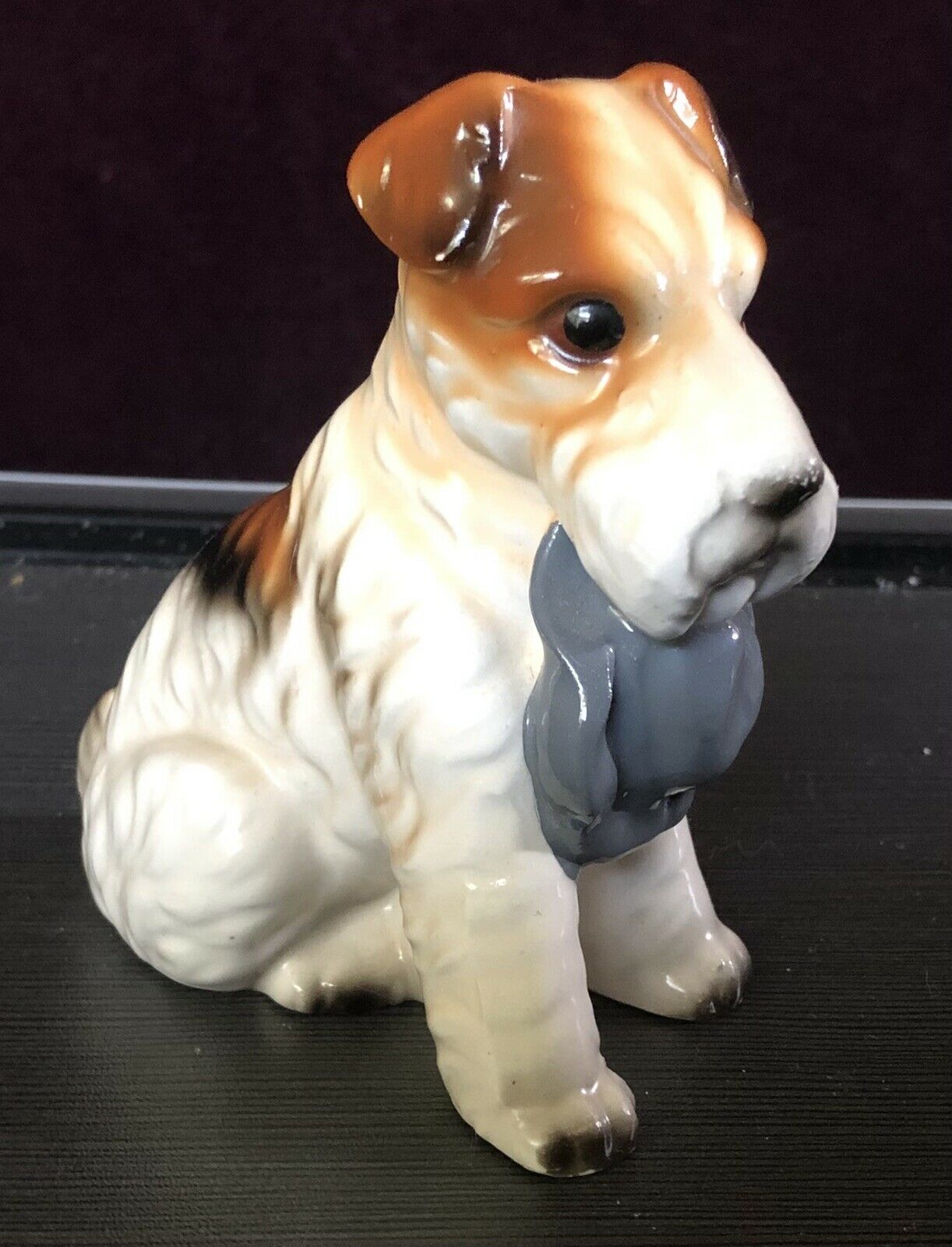 Vintage Jack Russell Terrier Dog Figurine Hat Porcelain Japan Choice Imports