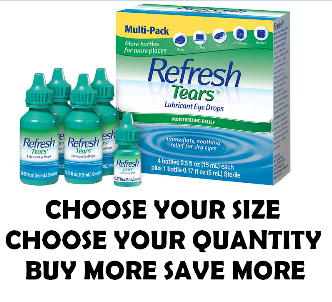Refresh Tears Lubricant Eye Drops Moisturizing Relief Dry Eyes