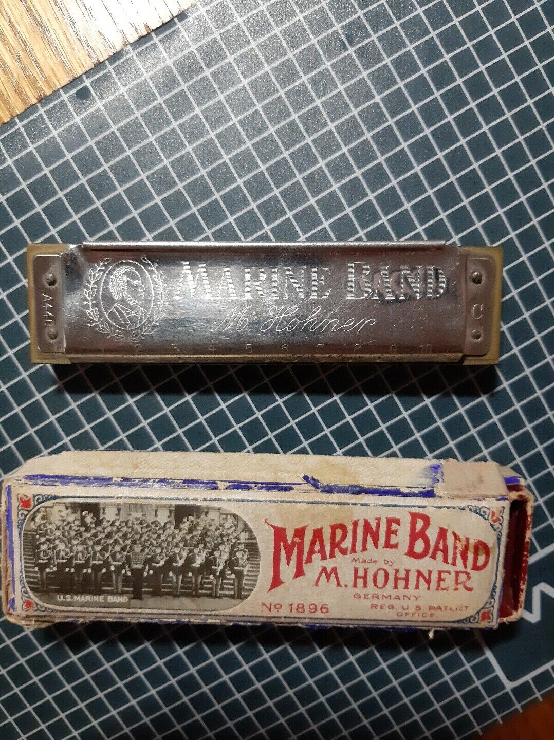 Marine Band M. Hohner No 1896 Harmonica Germany Free Shipping