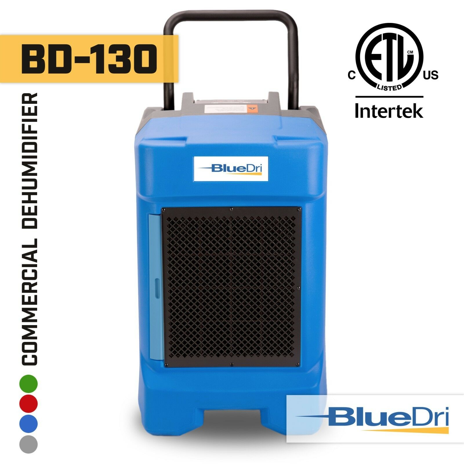 Bluedri Bd-130p 225ppd High Performance Industrial Commercial Dehumidifier Blue