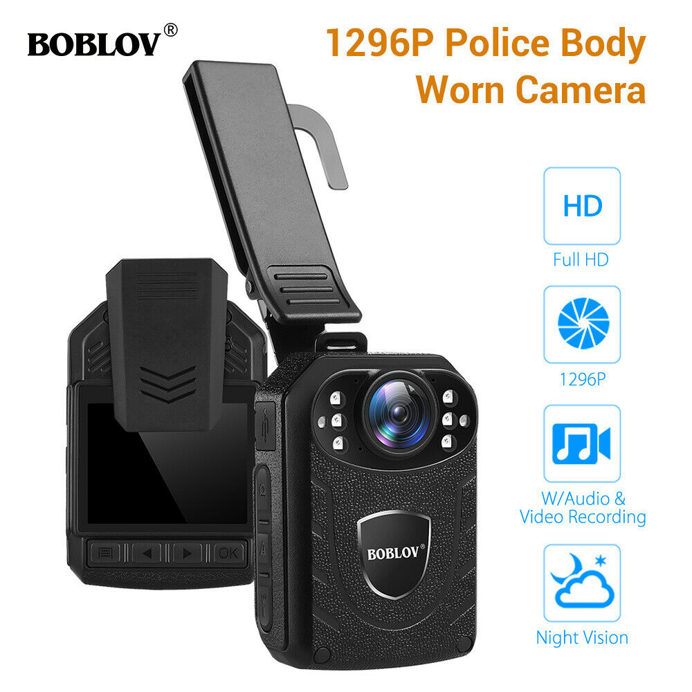 1296p Portable Body Mounted Camera Full Hd Police Audio Security Guard Camera