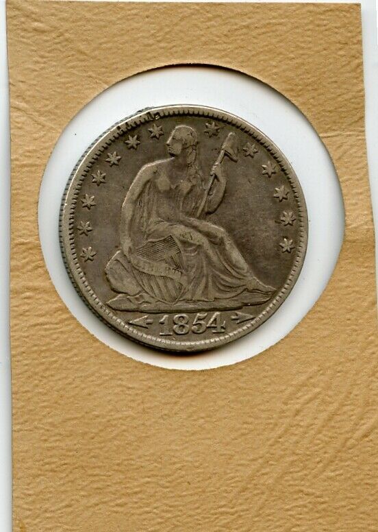 1854  Arrows    Seated Liberty 50 Cents      W72