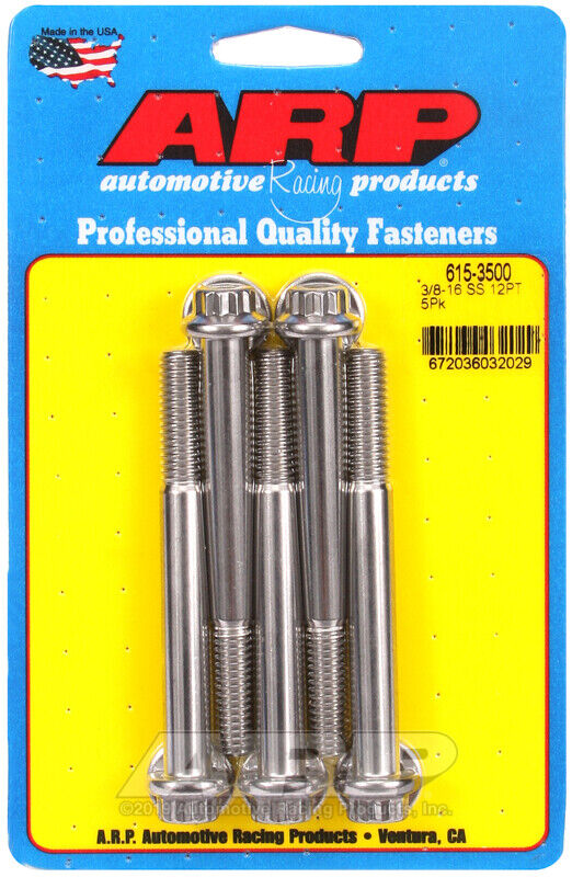 Arp 615-3500 3/8-16 X 3.500 12pt 7/16 Wrenching Ss Bolts