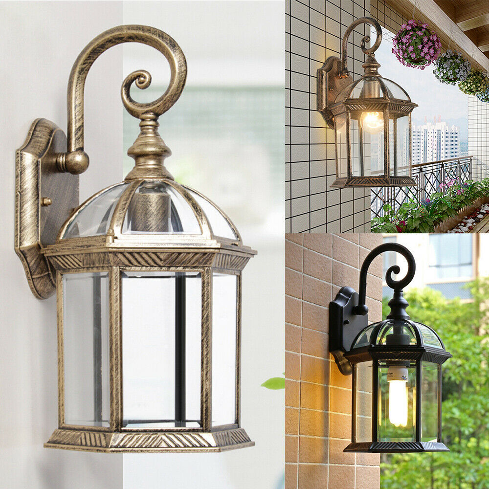 Outdoor Exterior Lantern Sconce Porch Lights Antique Wall Lighting Lamp Fixtures