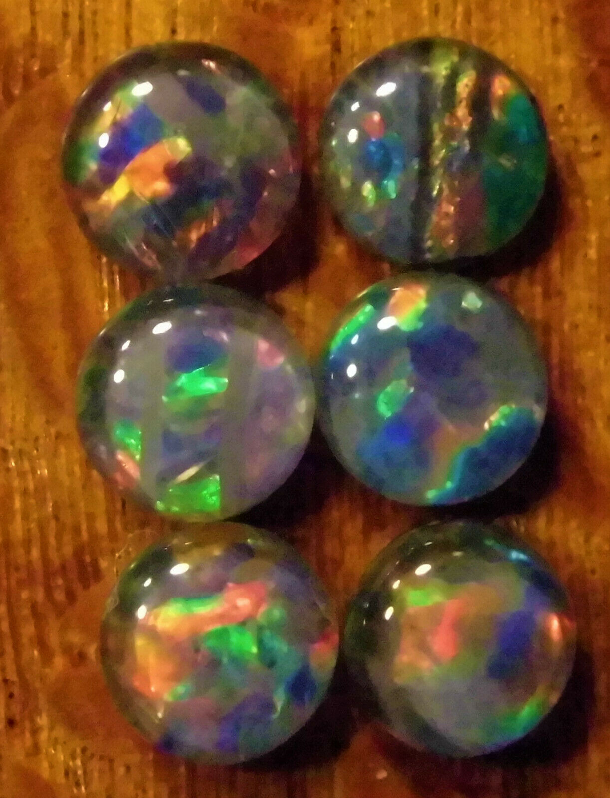 Opal Triplets 6 Mm 6 Pcs. A Grade Australia