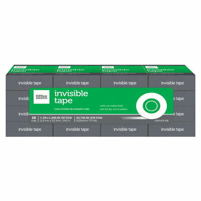 Office Depot Brand Office Depot Invisible Tape, 3/4" X 1296", Clear, Pack Of 16