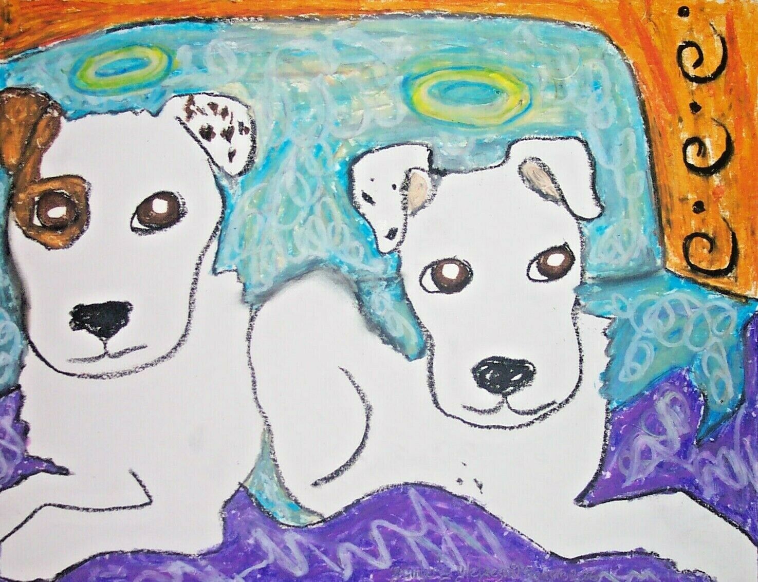 Parson Russell Terrier Art Print 11x14 Dog Collectible Signed Artist Ksams