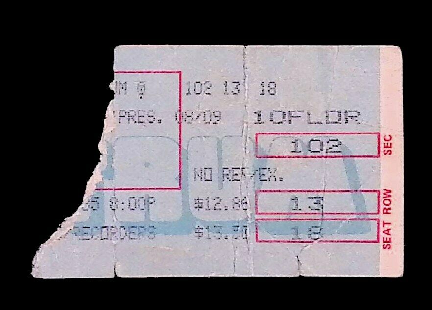Rare Ac/dc & Yngwie Malmsteen 9/7/85 Philadelphia The Spectrum Ticket Stub!