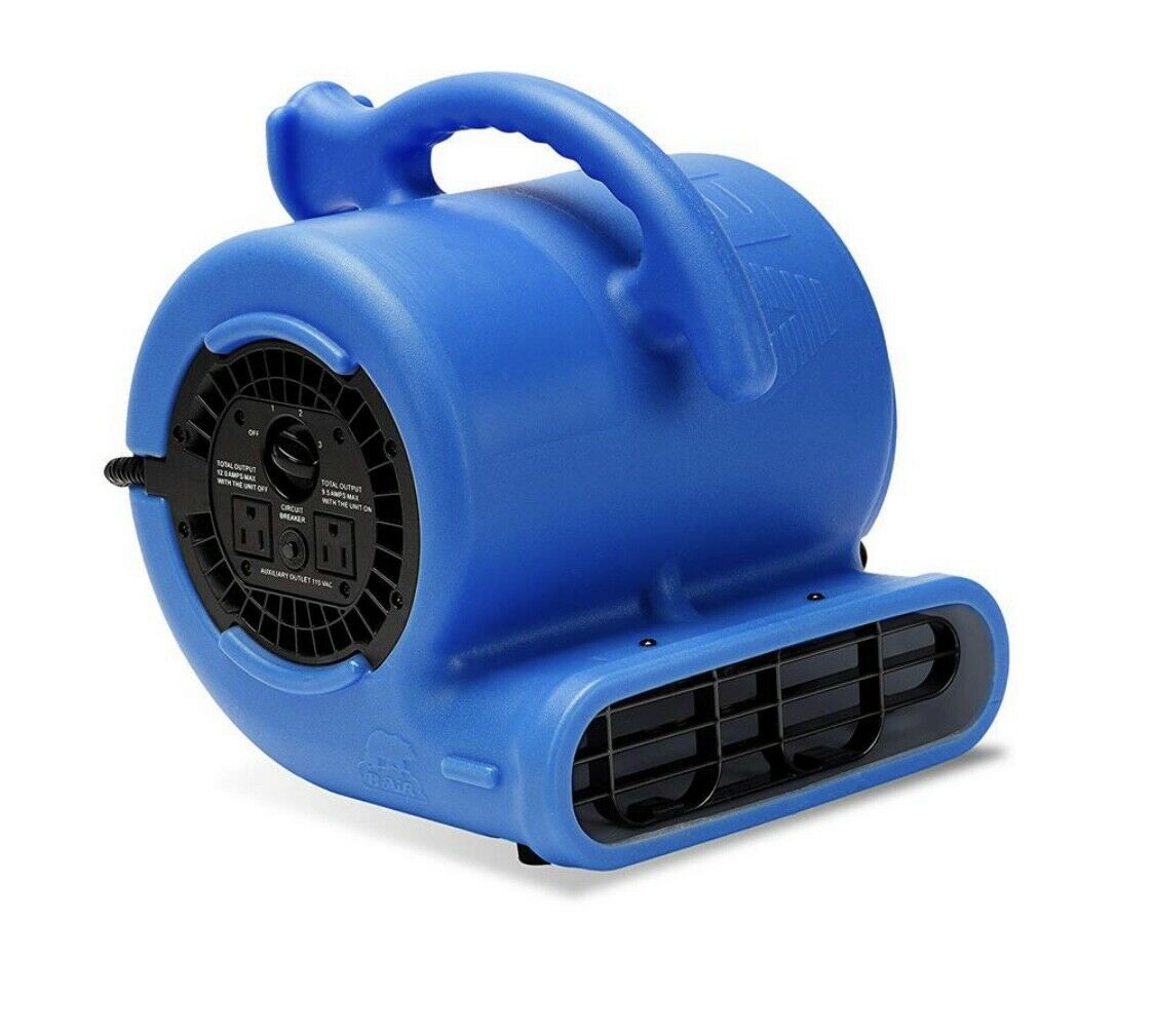 B-air Vp-25 Vent Blue 3-speed Compact Air Mover,1/4 Hp Water Damage Restoration