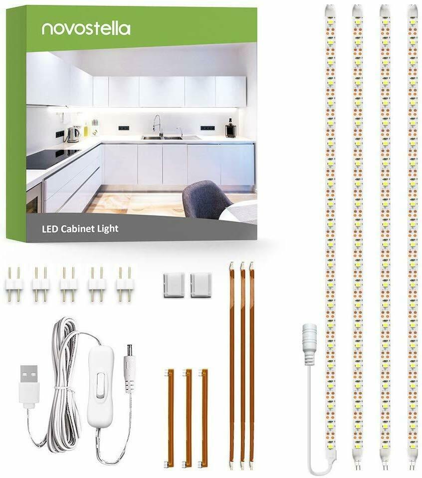 Led Under Cabinet Lighting Kit 1100lm K 6.5ft Kitchen Shelf Counter Light Strip